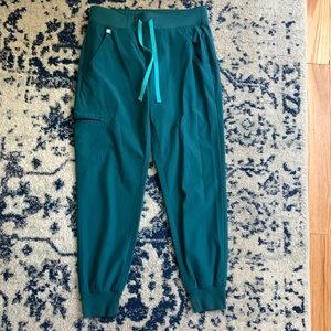 Figs Caribbean blue fionlite material scrub bottoms xs/p